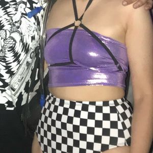 Sparkly purple rave top